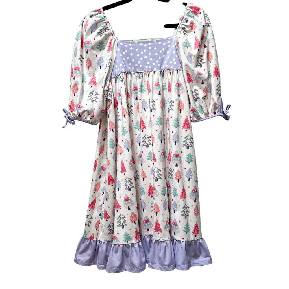 Millie Loves Lilly Purple White Winter Holiday Christmas Dress Size 10